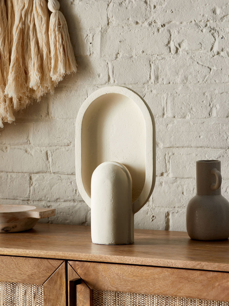 French Connection Cream Rapoko Blanc table lamp (British brand)