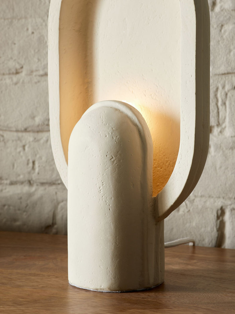 French Connection Cream Rapoko Blanc table lamp (British brand)