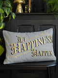 Rockett St George embroidered slogan cushion 40x59cm - British product