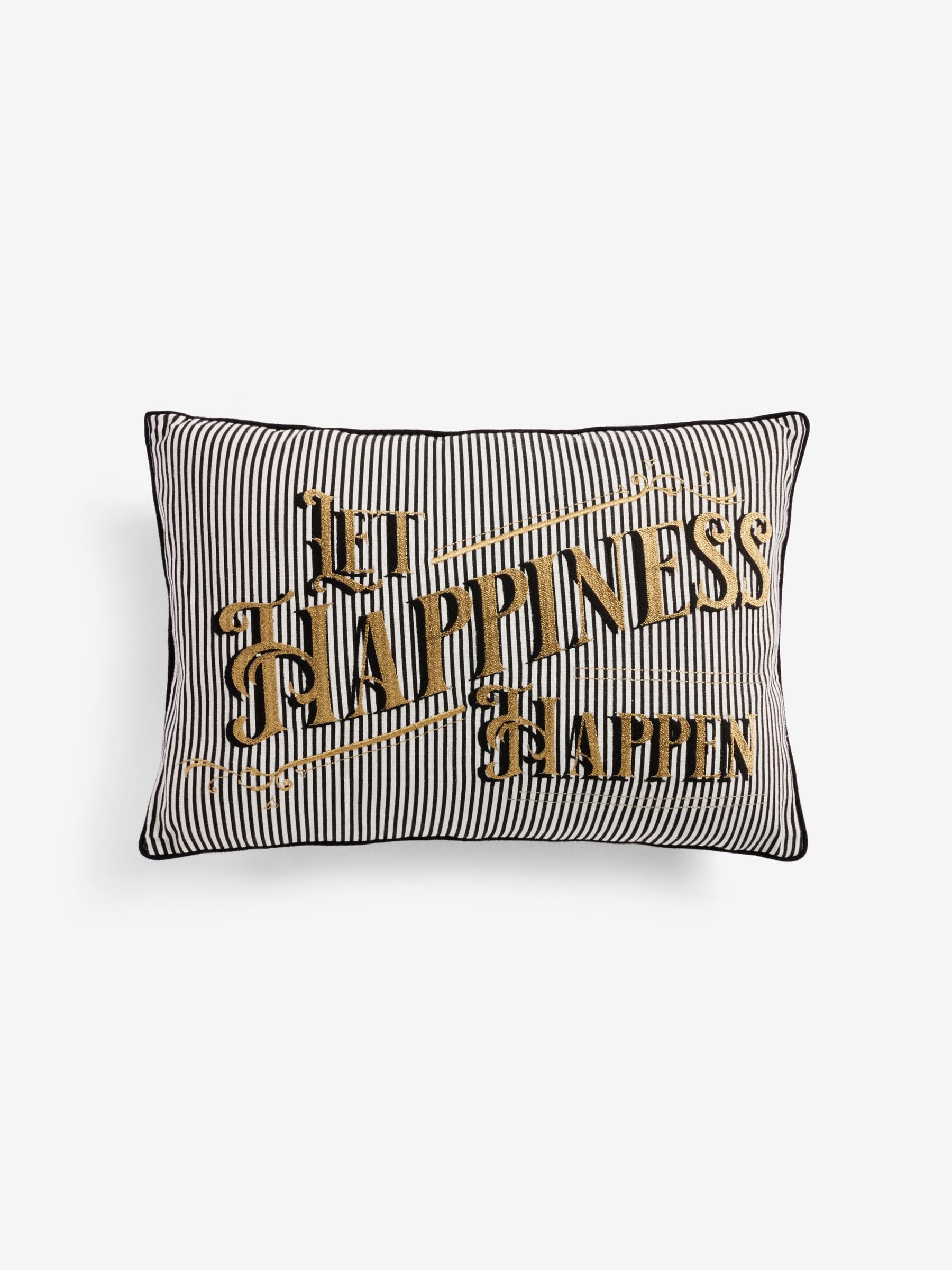 Rockett St George embroidered slogan cushion 40x59cm - British product