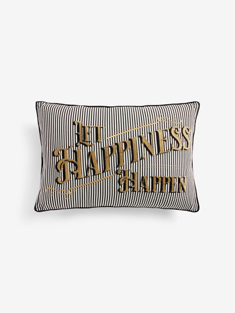 Rockett St George embroidered slogan cushion 40x59cm - British product
