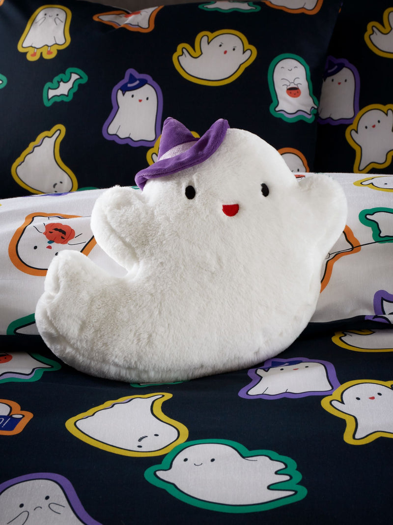 Catherine Lansfield ghost cushion with witch hat, imported from the UK
