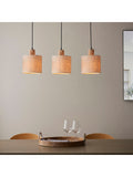 Gallery Home Black Crete triple pendant ceiling light, UK version