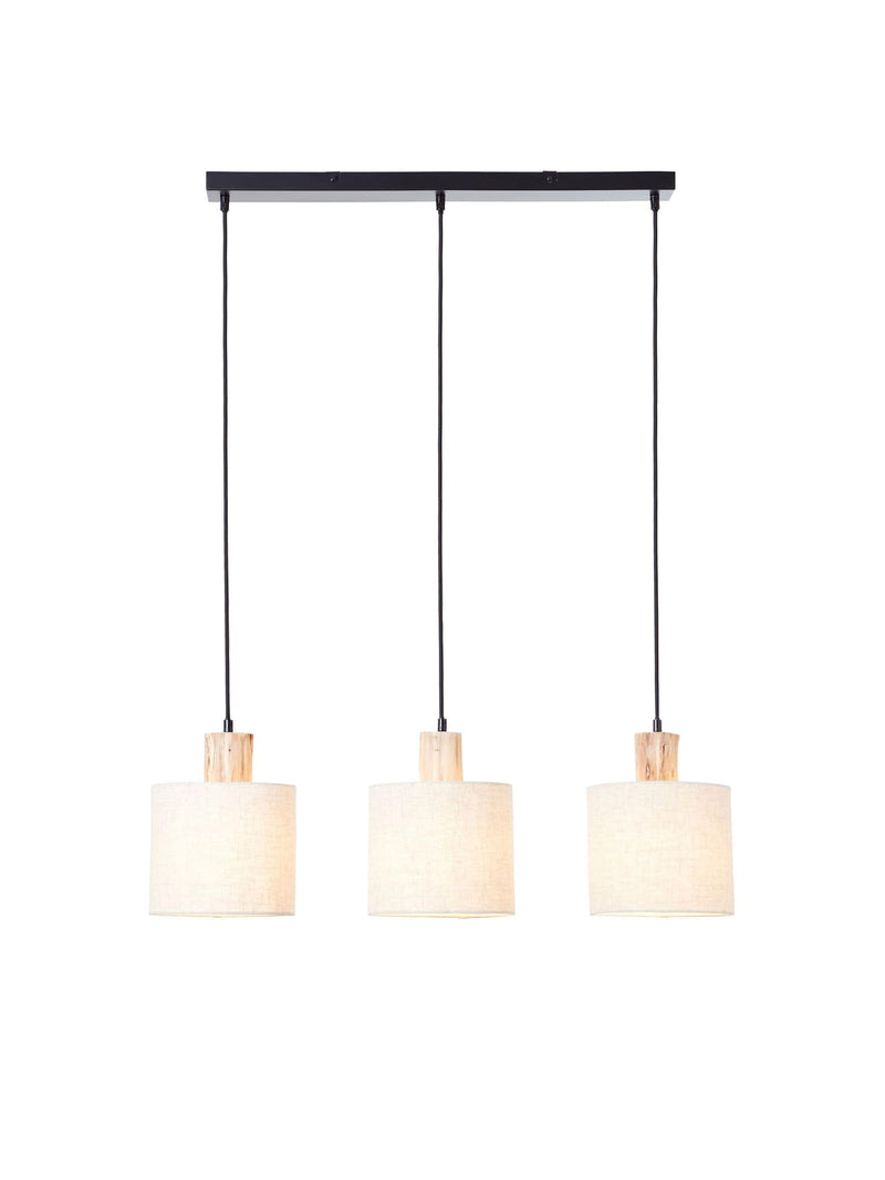 Gallery Home Black Crete triple pendant ceiling light, UK version