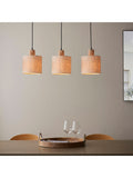 Gallery Home Black Crete triple pendant ceiling light, UK version