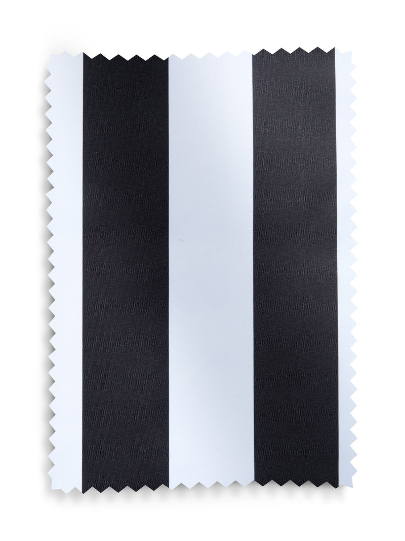 Blackout roller blind stripe print black/white - UK version