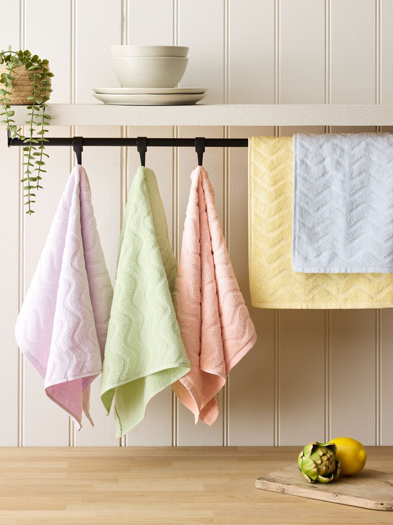 Set of 5 Grey Terry Tea Towels 60cm x 40cm
