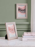 Set of two pink linear photo frames - British product