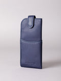 Lakeland Leather cranberry real leather glasses case slimline (British brand)