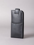 Lakeland Leather black double glasses case, imported from the UK
