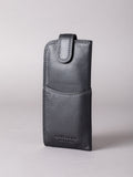 Lakeland Leather black double glasses case, imported from the UK