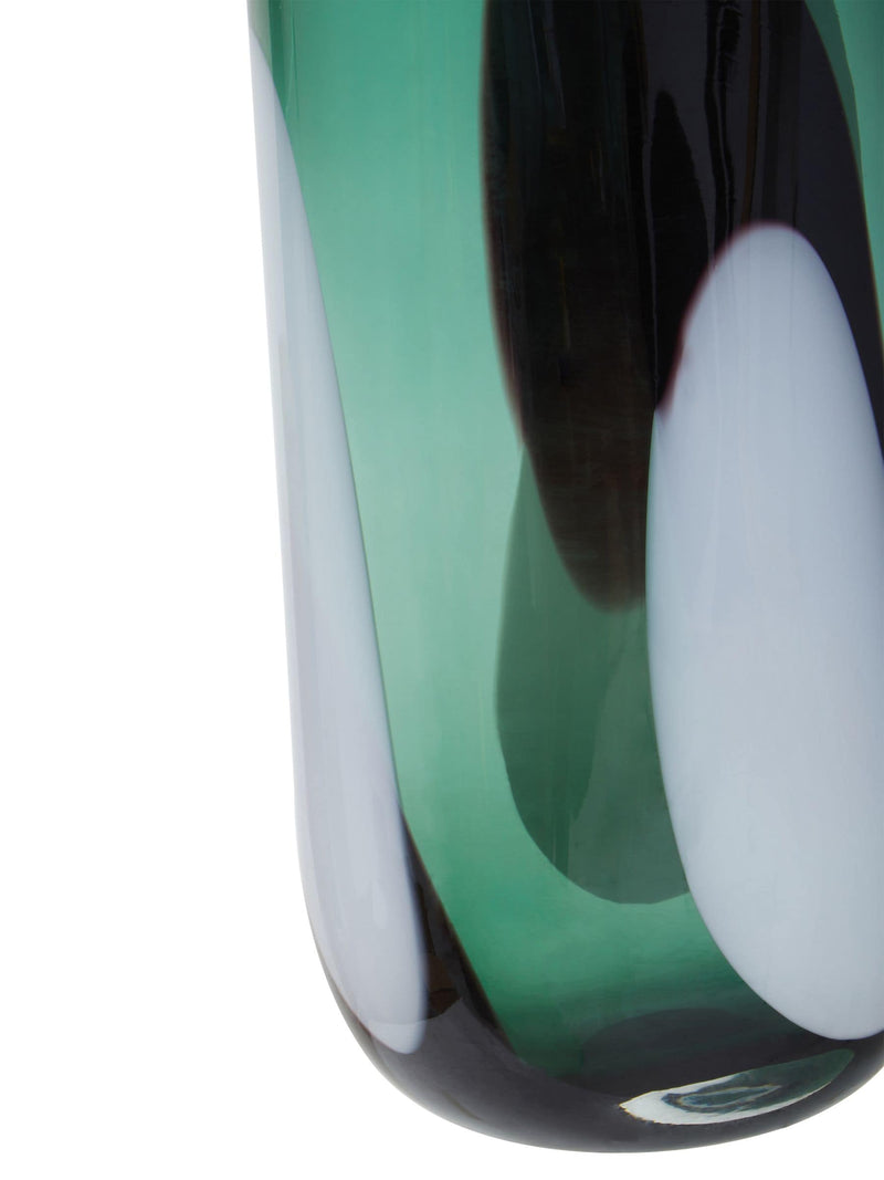 Fifty Five South Green Hania multicolour glass vase - British product