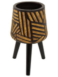 Fifty Five South Black Darnell planter with angular legs, imported from the UK