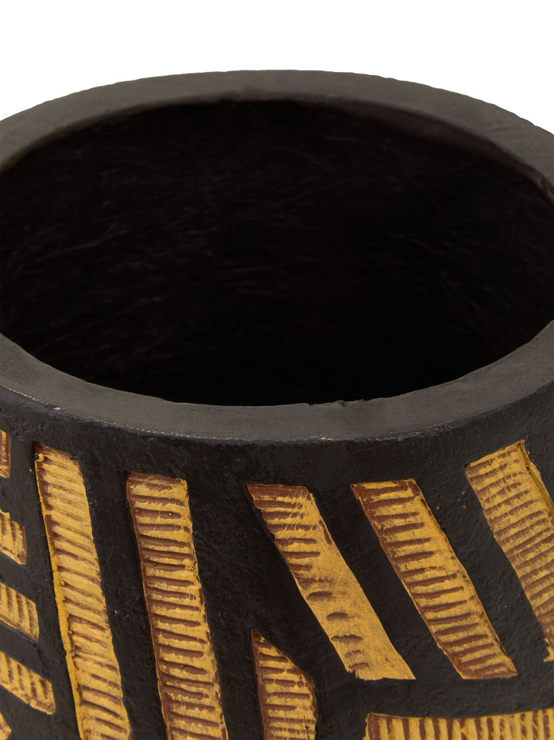 Fifty Five South Black Darnell planter with angular legs, imported from the UK