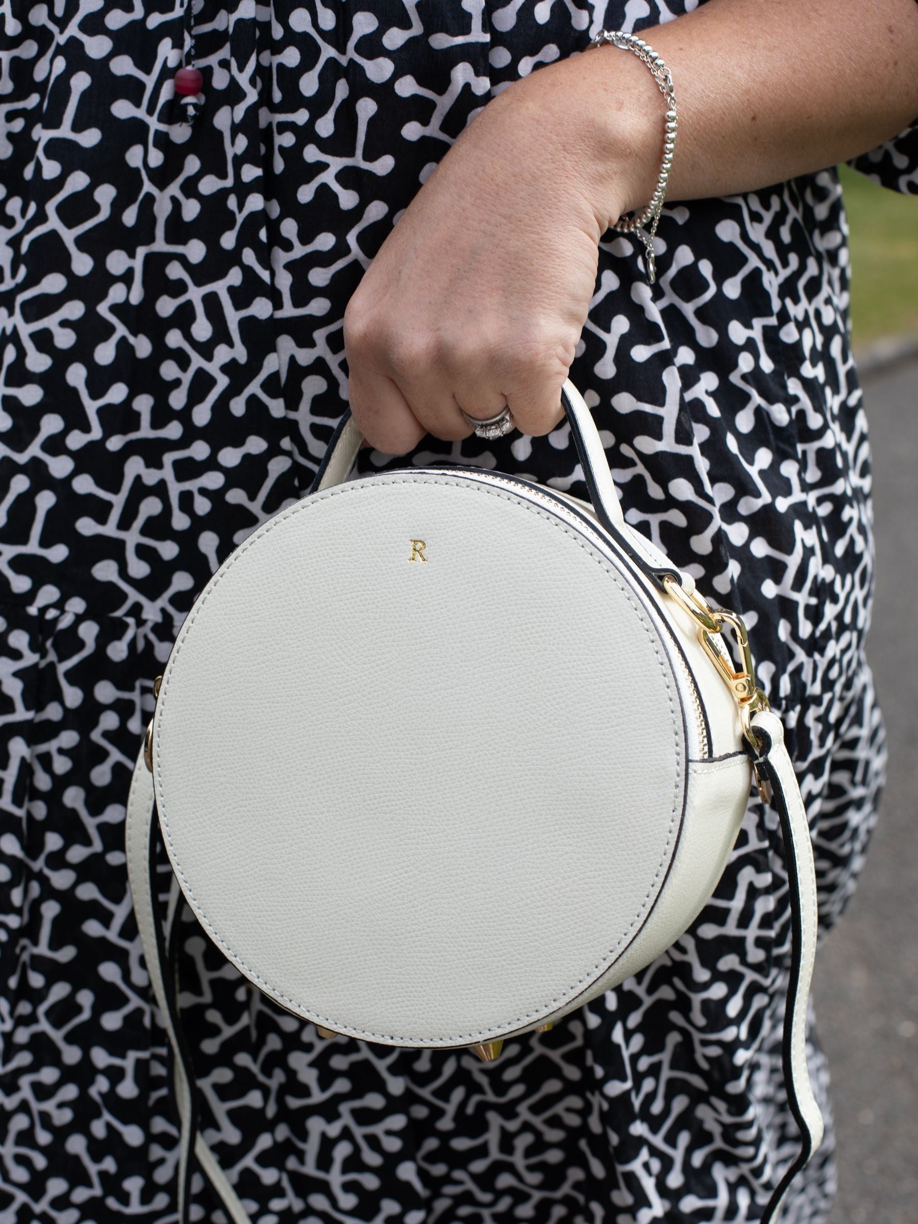 LRM Goods Personalised Leather Rosie Circle Bag
