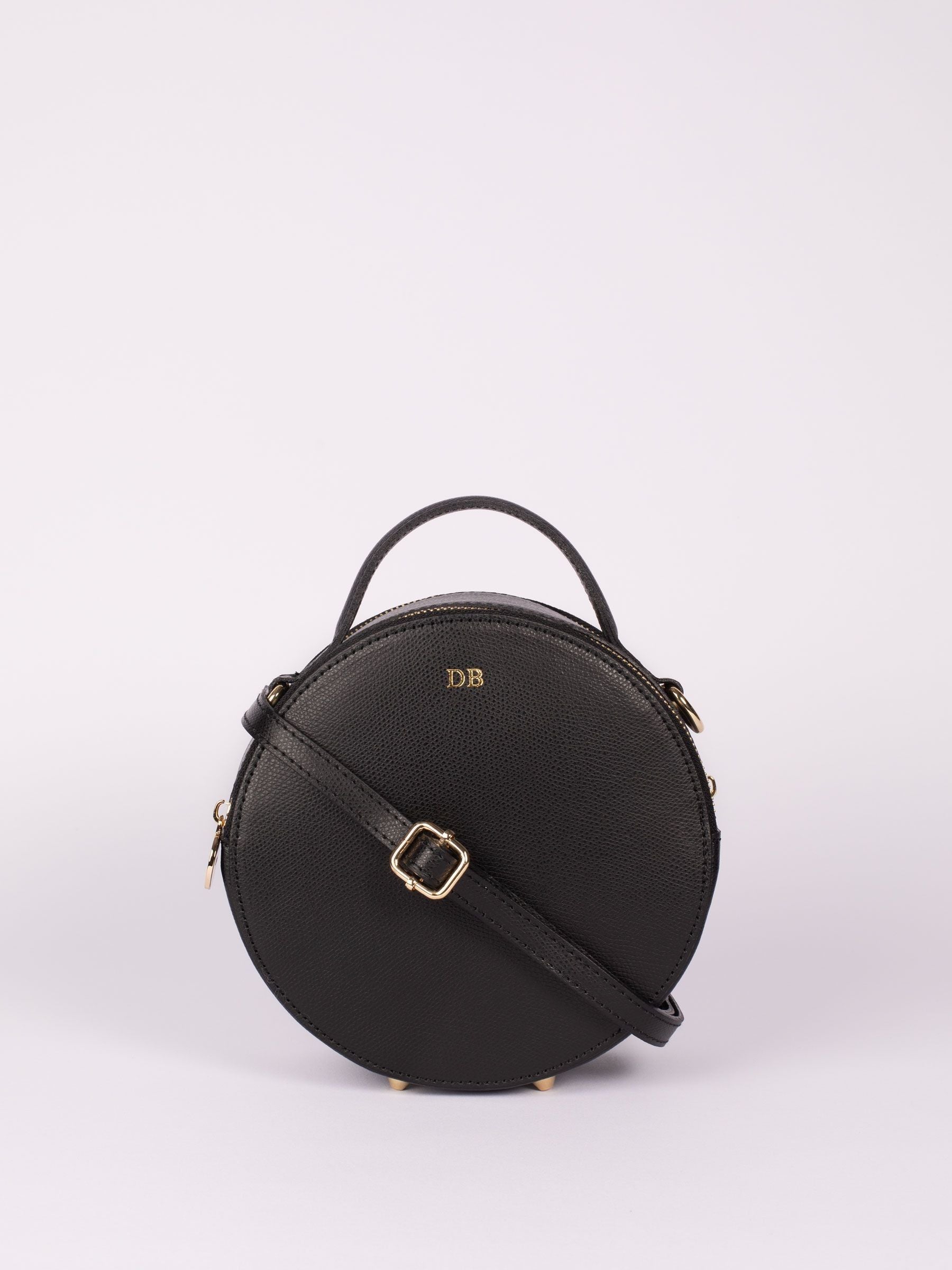 LRM Goods personalised leather circle bag 18cm (British brand)