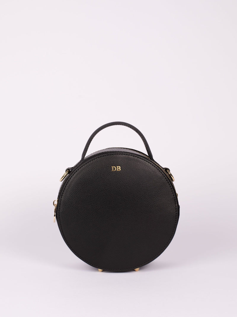 LRM Goods personalised leather circle bag 18cm (British brand)