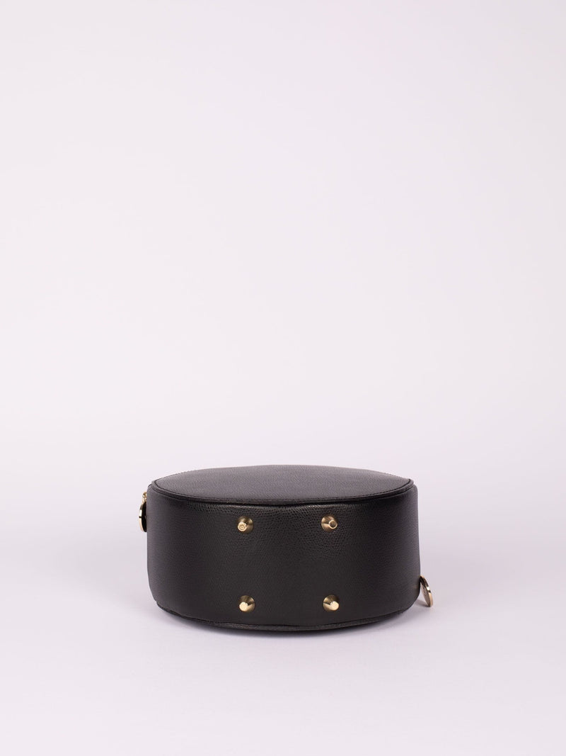 LRM Goods personalised leather circle bag 18cm (British brand)