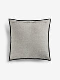 Tweed velour trim cushion black 59x59cm - British product