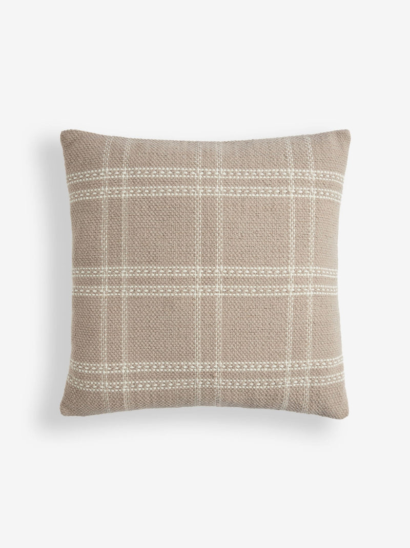 Windowpane check cushion natural 50x50cm - British product