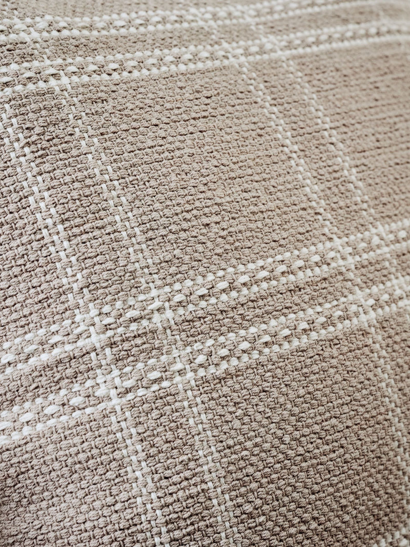Windowpane check cushion natural 50x50cm - British product