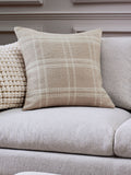 Windowpane check cushion natural 50x50cm - British product