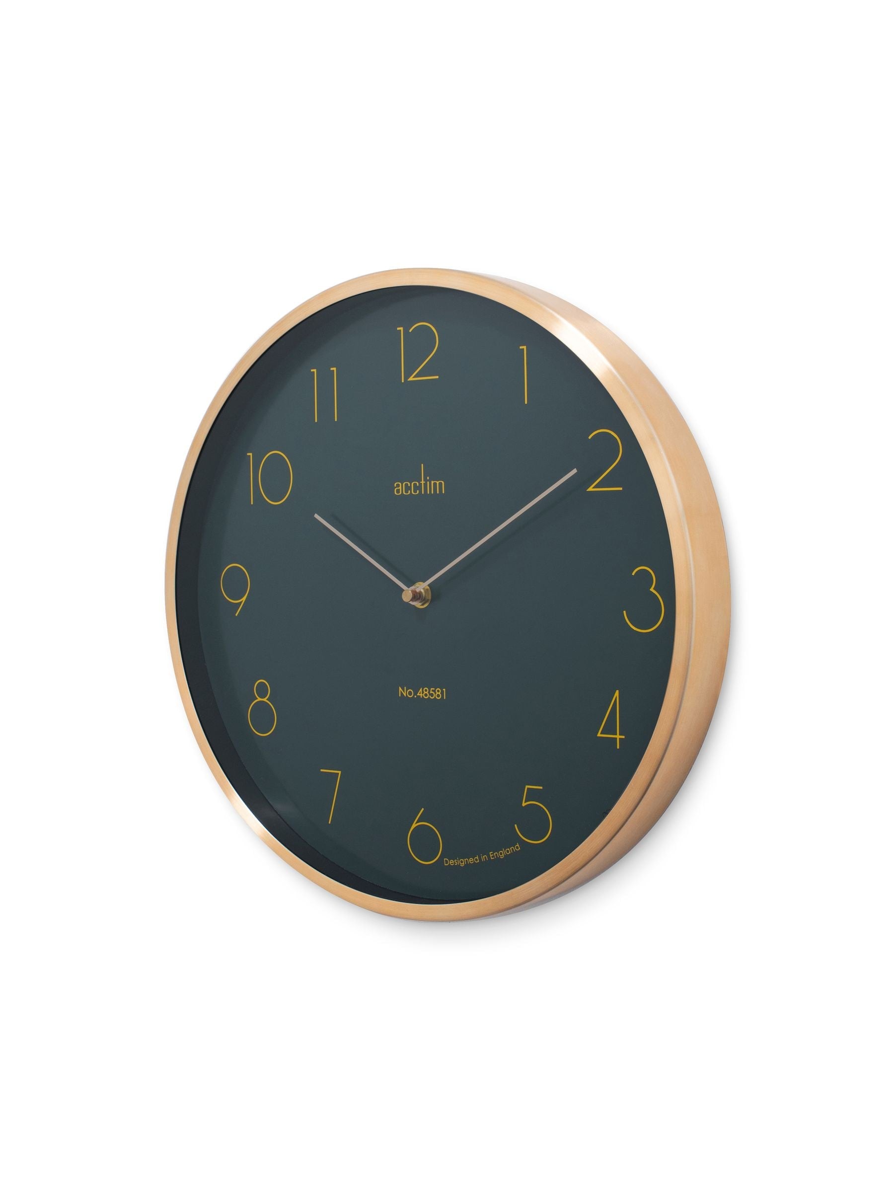Acctim Madison wall clock 35cm brushed metal (British brand)