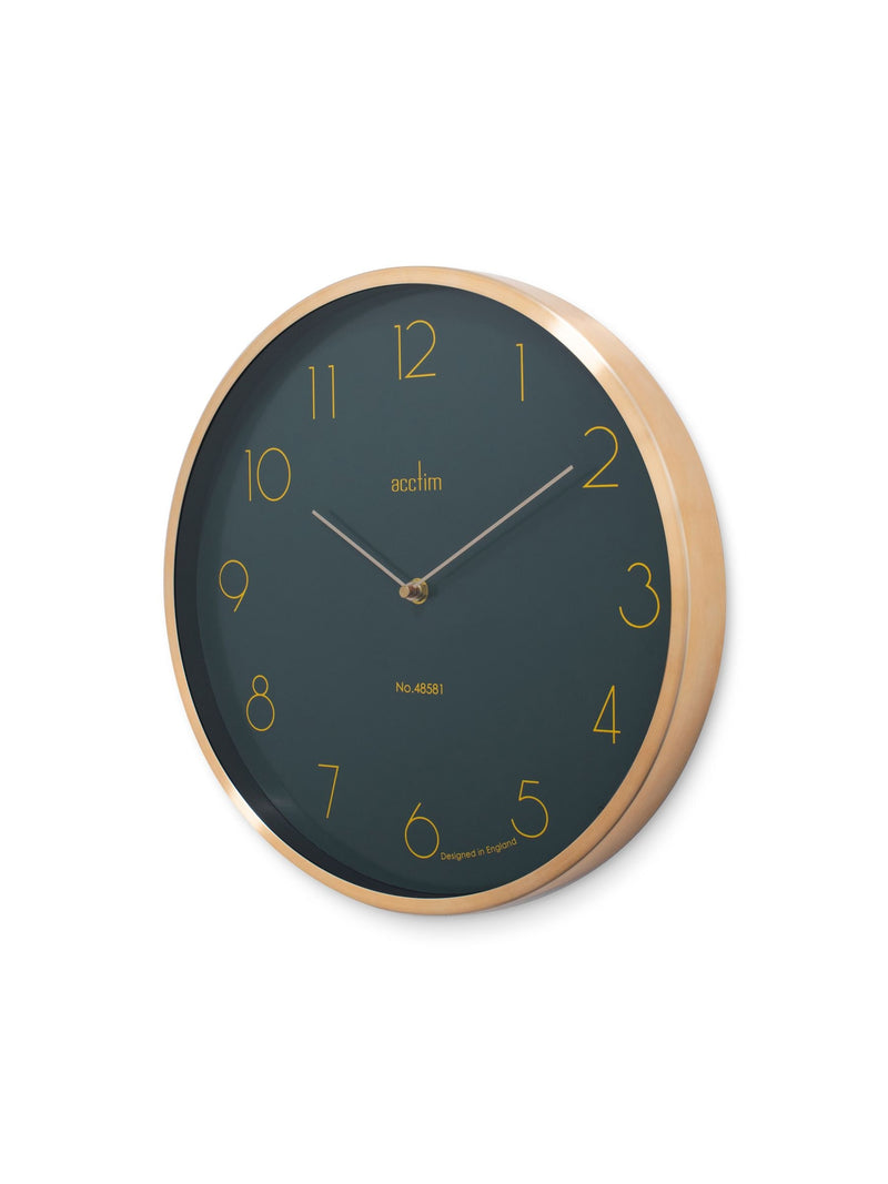 Acctim Madison wall clock 35cm brushed metal (British brand)