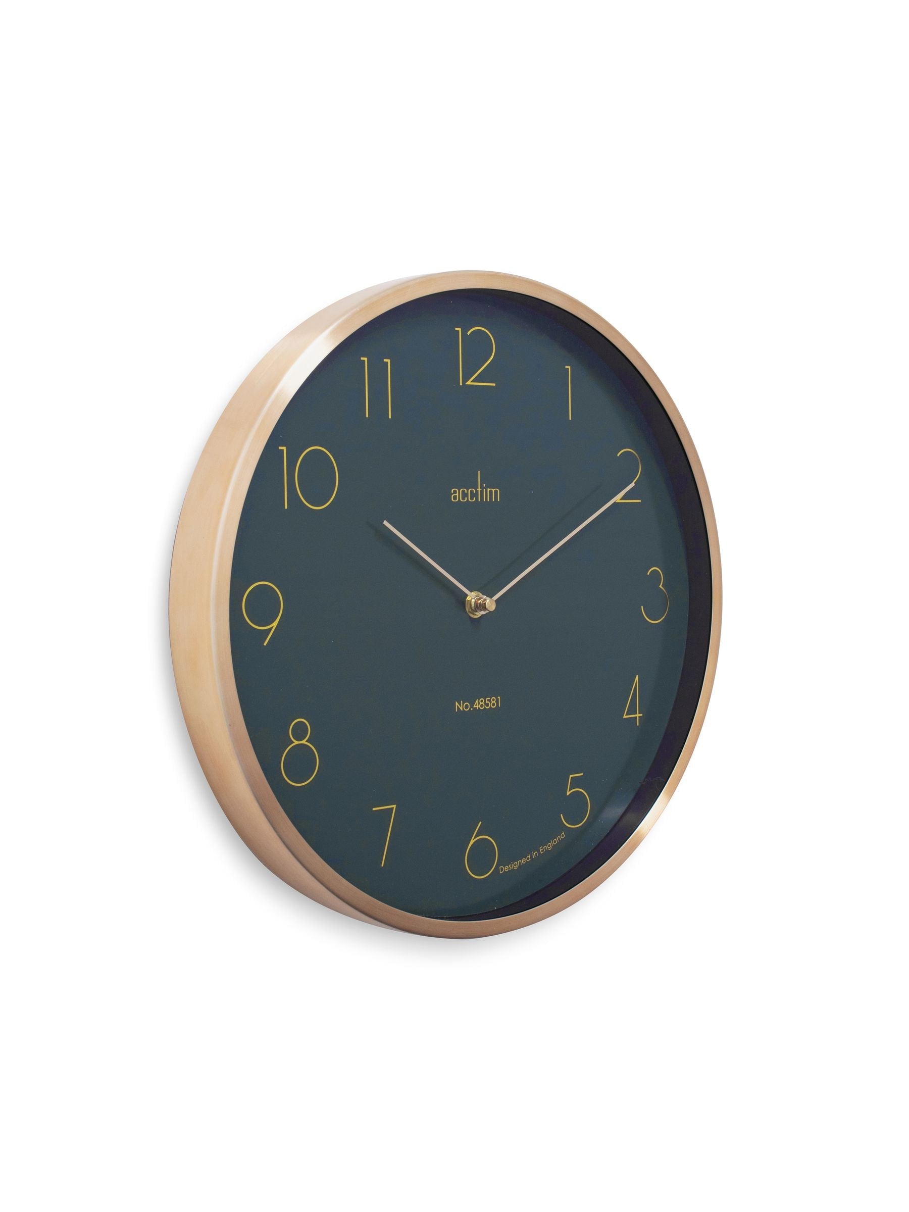 Acctim Madison wall clock 35cm brushed metal (British brand)