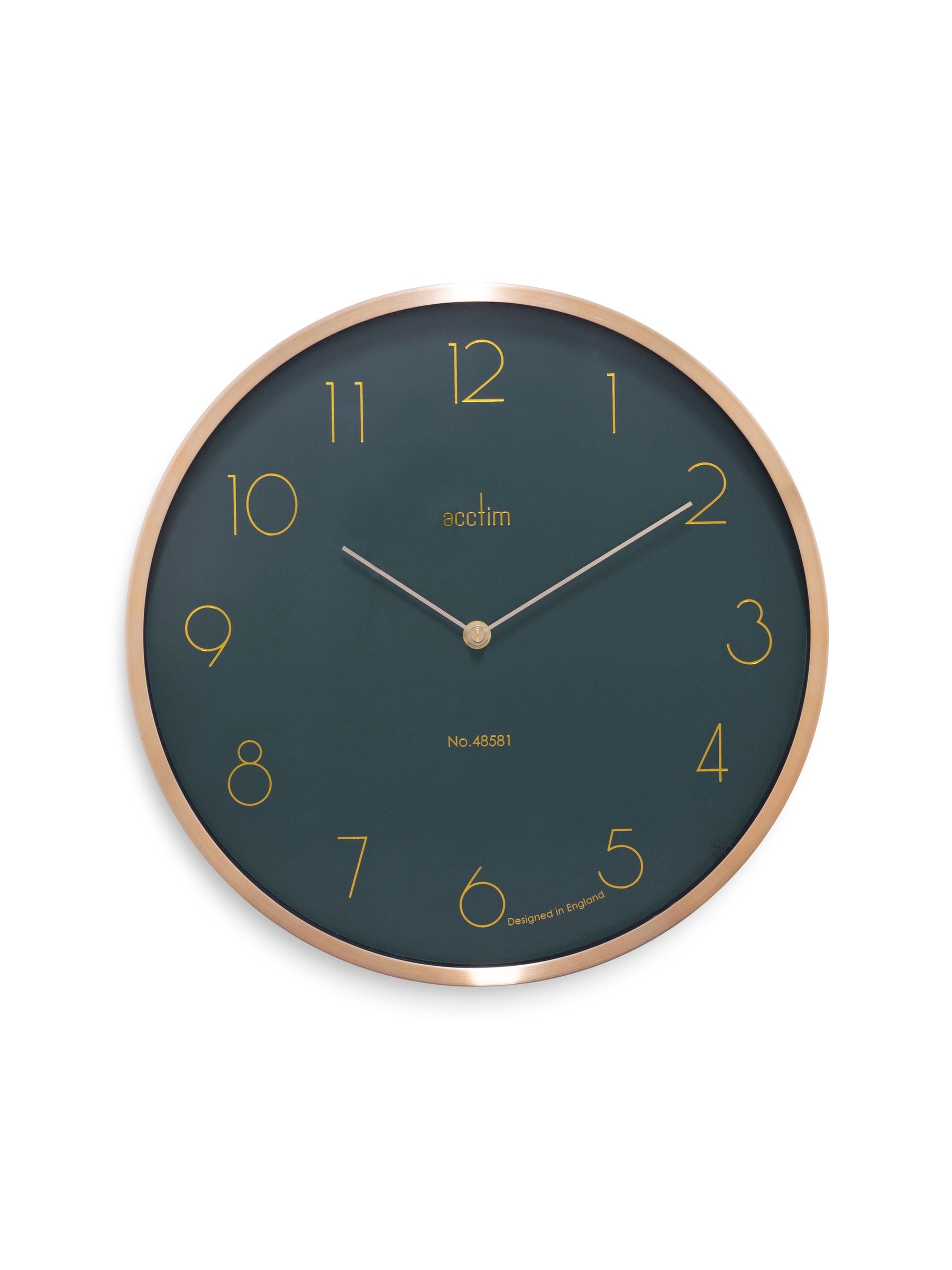 Acctim Madison wall clock 35cm brushed metal (British brand)