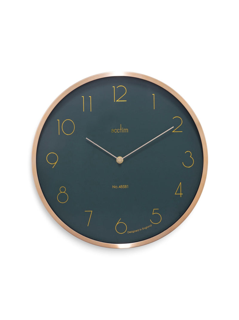 Acctim Madison wall clock 35cm brushed metal (British brand)
