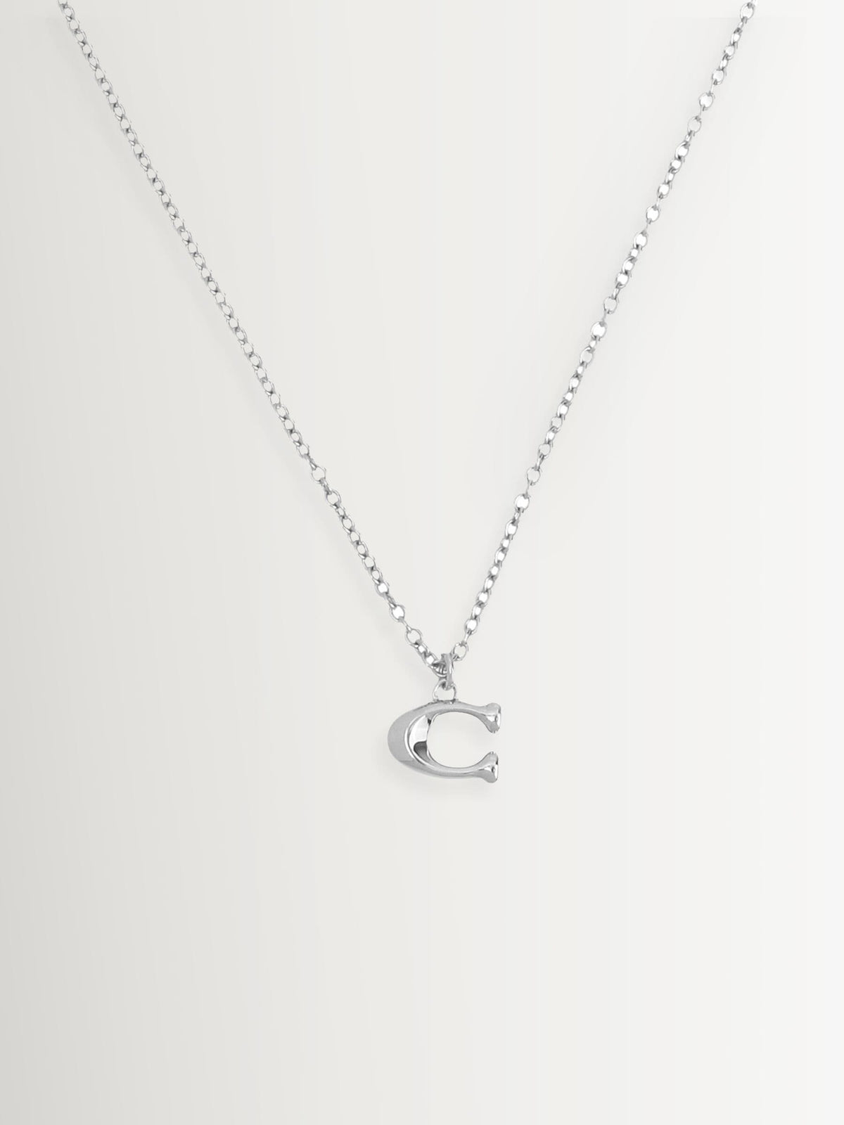 COACH Silver Signature C Starter Necklace - British product