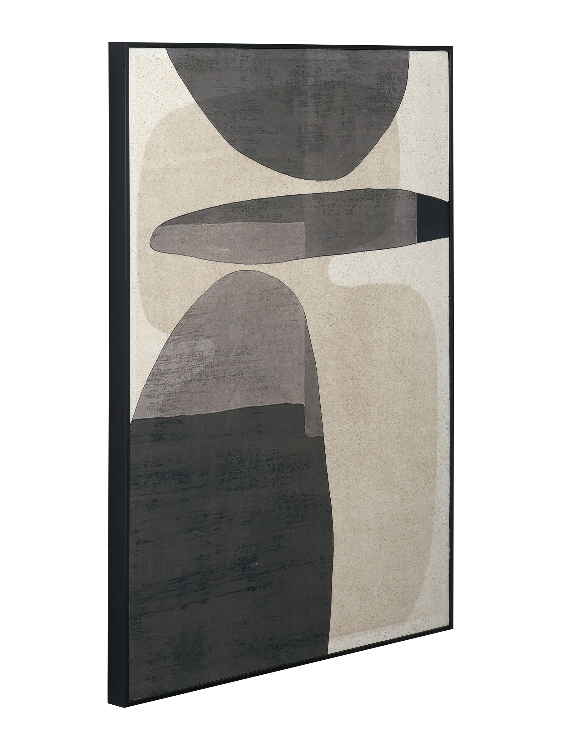 Pacific black and white canvas with ovals design frame 80cm x 60cm, imported from the UK