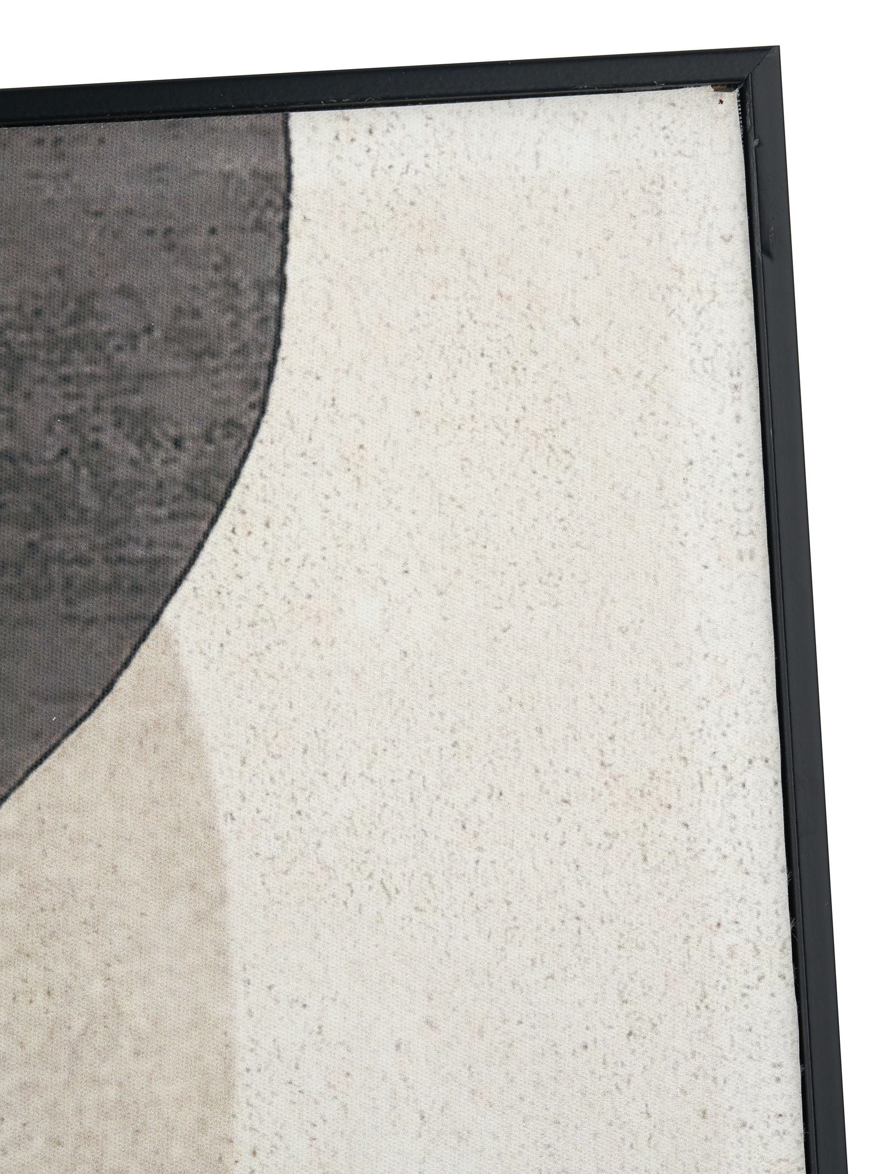 Pacific black and white canvas with ovals design frame 80cm x 60cm, imported from the UK