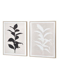 Pacific Natural leaf print framed canvas set, 50x35x4cm, imported from the UK
