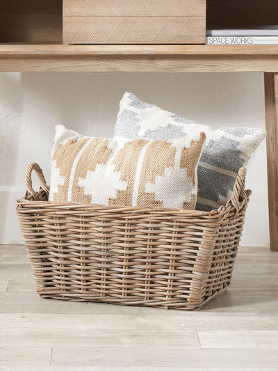 Next Pacific Grey Kubu Rectangular Handled Laundry Basket- Buy online at McGrocer