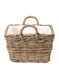Kubu grey handled laundry basket, imported from the UK