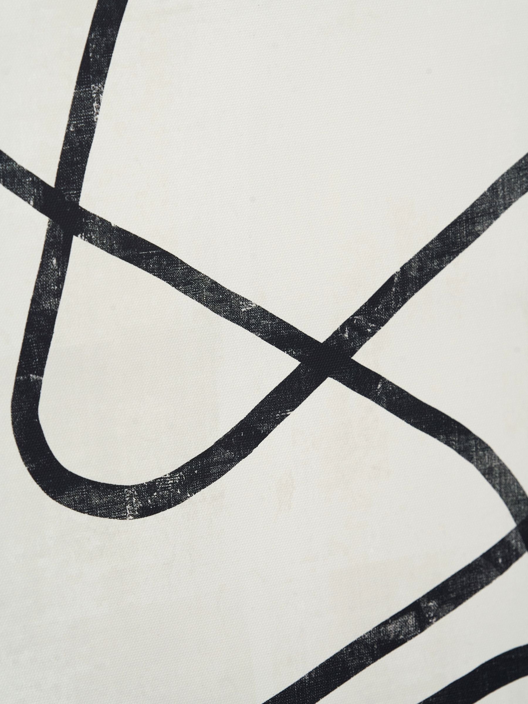 Black and white squiggle print canvases with frames, imported from the UK