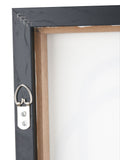 Black and white squiggle print canvases with frames, imported from the UK