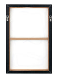 Black and white squiggle print canvases with frames, imported from the UK
