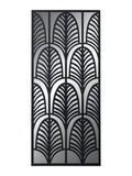 Pacific black metal rectangular mirrored wall art 90x40cm, imported from the UK