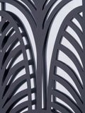 Pacific black metal rectangular mirrored wall art 90x40cm, imported from the UK