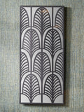 Pacific black metal rectangular mirrored wall art 90x40cm, imported from the UK