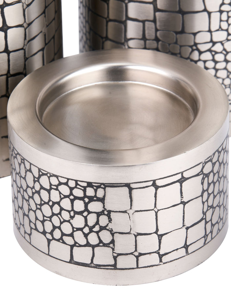 Pacific metal candle holder set of 3, imported from the UK