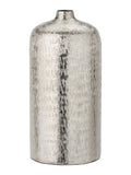 Pacific Silver metal hammered tall vase 38cm height, imported from the UK