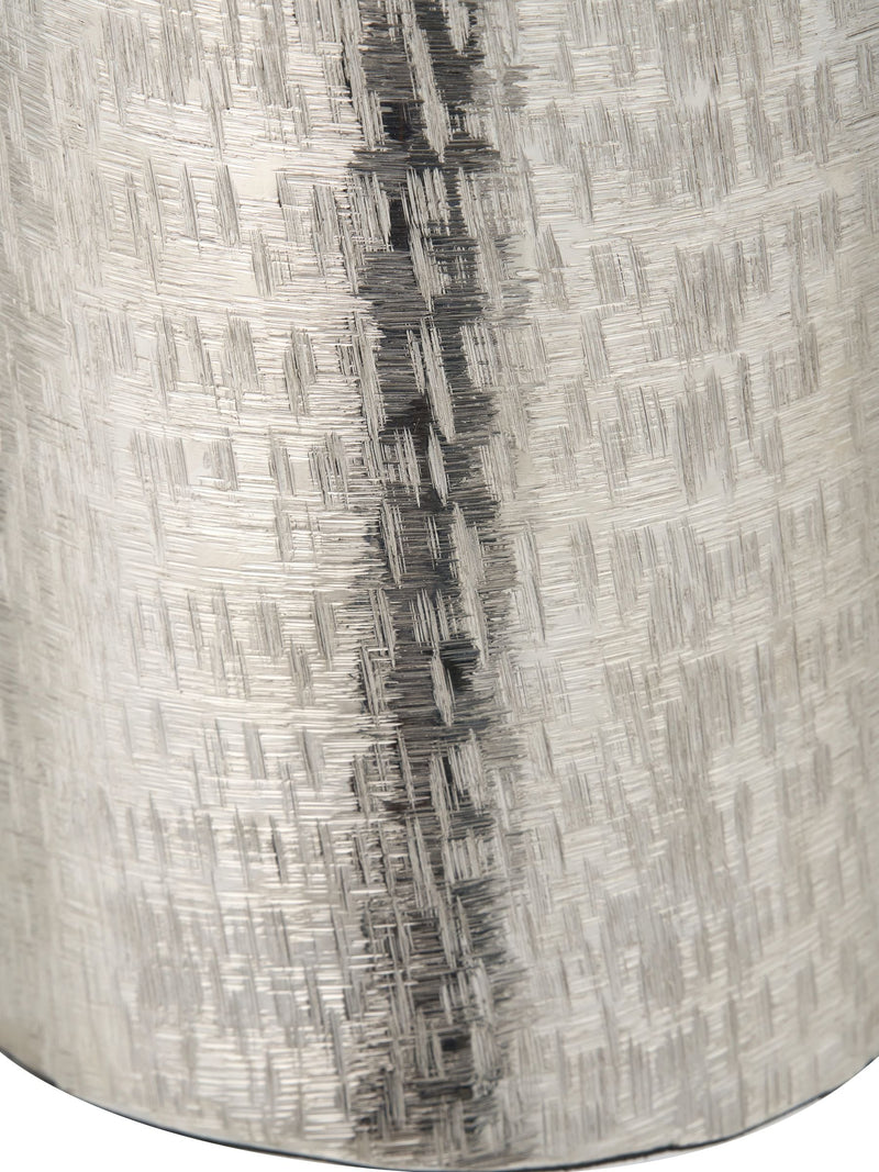 Pacific Silver metal hammered tall vase 38cm height, imported from the UK