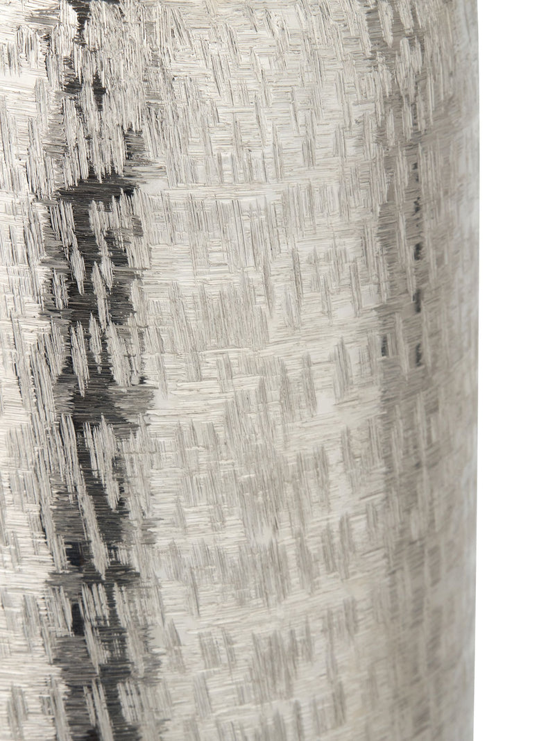 Pacific Silver metal hammered tall vase 38cm height, imported from the UK