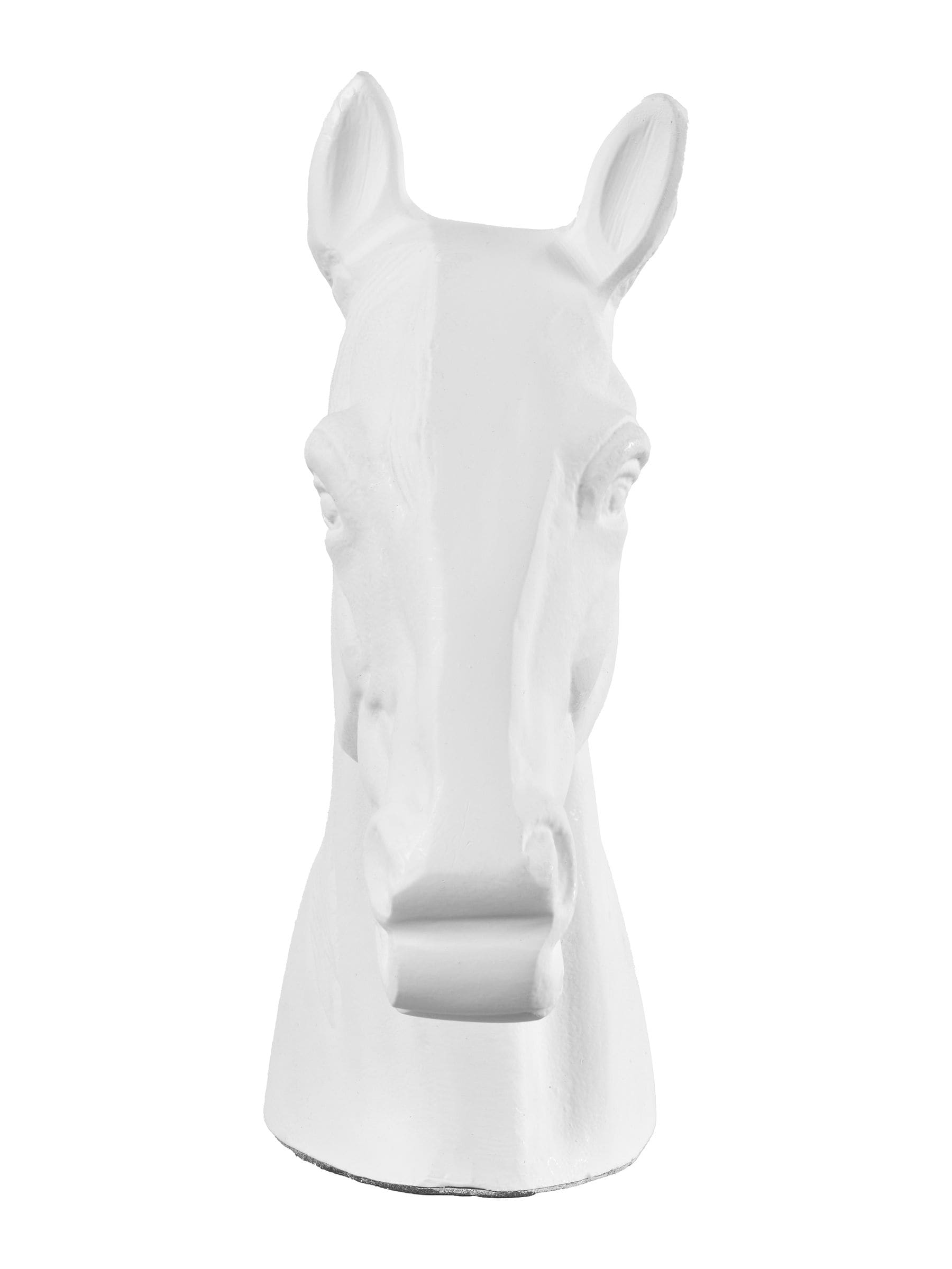 Pacific white metal horse head ornament 28cm x 30cm x 10cm, imported from the UK