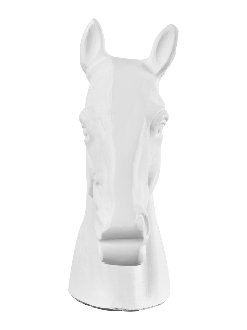 Pacific white metal horse head ornament 28cm x 30cm x 10cm, imported from the UK