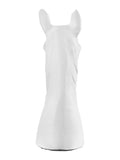 Pacific white metal horse head ornament 28cm x 30cm x 10cm, imported from the UK